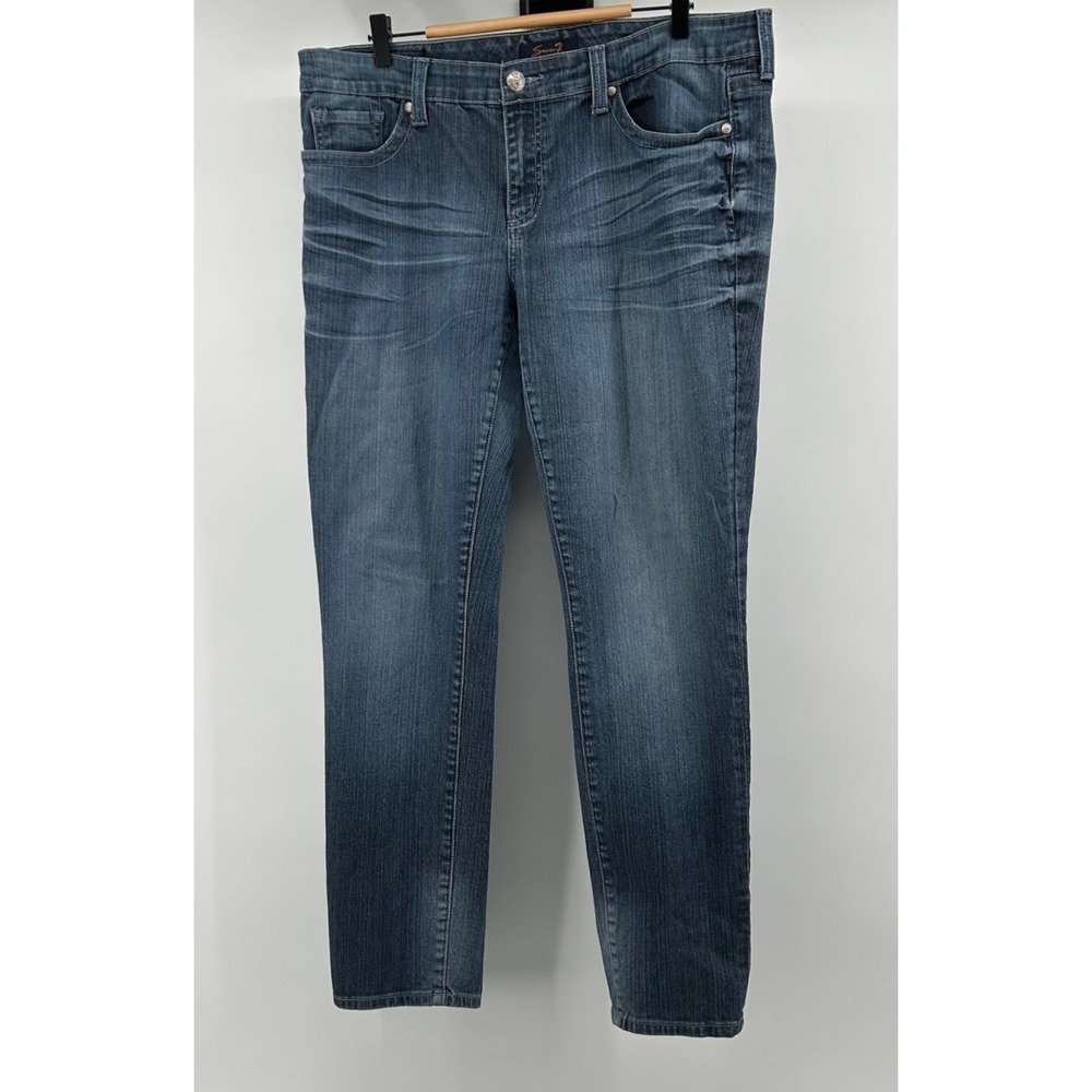 Seven7 Women Size 16 Blue Jeans Denim Skinny Fit Medium Wash Classic Fall Winter